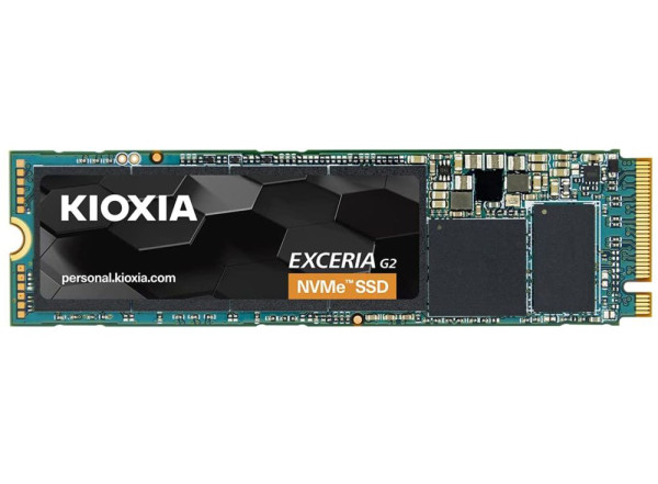SSD M.2 2 TB Kioxia Exceria 2. Gen PCIe 3.1 x4 NVME 800 TBW, 2.100 MB/s lesen, 1.700 MB/s schreiben