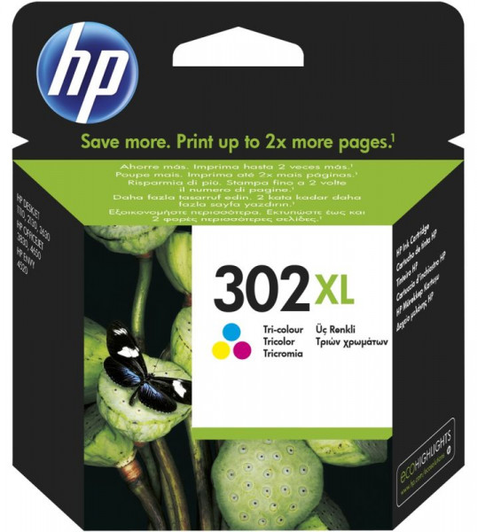 Tinte HP F6U67AE No. 302XL color für ca. 330 Seiten