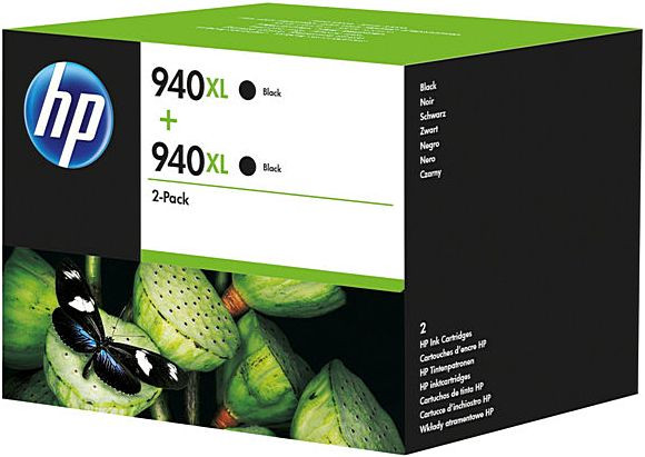 Tinte HP D8J48AE OJ Pro 8500 schwarz HP940XL HC Doppelpack für ca. 2.200 Seiten bei 5% Deckung No. 940XL Doppelpack