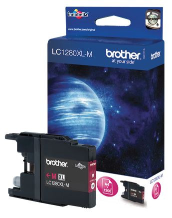 Tinte Brother LC-1280XLM magenta für ca. 1.200 Seiten bei 5% Deckung