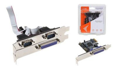 PCIe Schnittstelle 2x 9-polig seriell, 1x 25-polig parallel PCI-Express, Multi-IO, i-tec