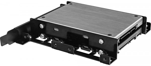Slot Einbaubleche für 2x HD/SSD 6,4 cm (2.5'') Restposten Slotblech, 2x 6,35cm (2,5") HDD, mit Schraube