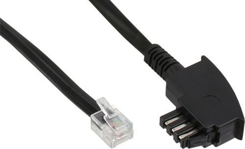 TAE-N Kabel 6adrig an RJ12 voll belegt 6m langes Modem/Fax-Anschlußkabel