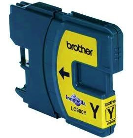 Tinte Brother LC980-Y yellow für ca. 260 Seiten bei 5% Deckung