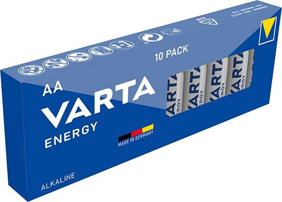 Batterie AA/Mignon/LR6 Varta Energy 1.5V 10er Pack (** 10 Stück LR6, Alkali Mangan Einwegbatterien