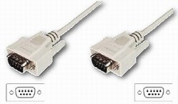 RS232 Kabel  2m   9/9P. S/S 1:1  belegt (auch 1.8m) serielles Kabel, 9polig, Stecker-Stecker, ungekreuzt