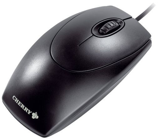 Maus Cherry M-5450 PS/2 und USB Schwarz optische 3-Tasten-Maus für Rechts- & Linkshänder