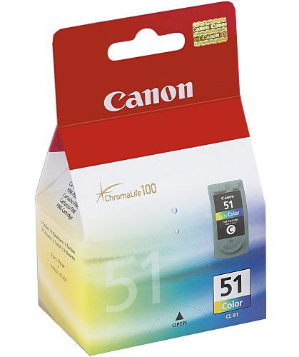 Tinte Canon CL-51 color für iP6210D/iP6220D hohe Kapazität 3*7ml, CL51, ChromaLife100, oem 0618B001