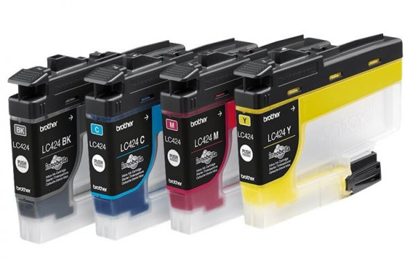 Tinte Brother LC-424 Value 4er-MultipackOriginal mit je 1x bk/c/m/y für ca. 750 bei 5% Deckung