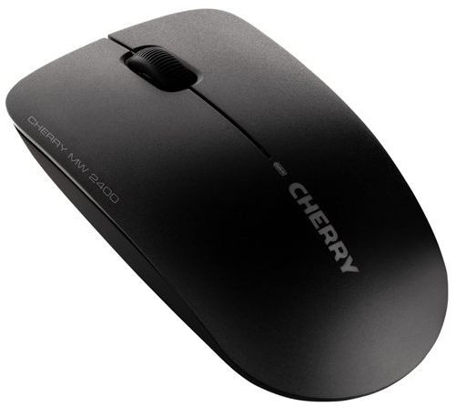 Maus Cherry MW2400 wireless/schnurlos Schwarz 2.4 GHz Funk-Maus, drahtlos, mit 3-Tasten