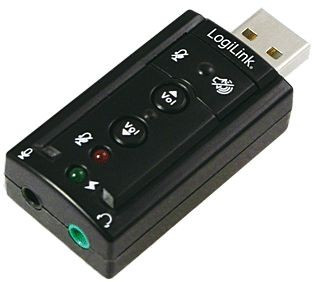 USB-Adapter an Sound 7.1 LogiLink UA0078 Simuliert 7.1 Surround Sound Effekte