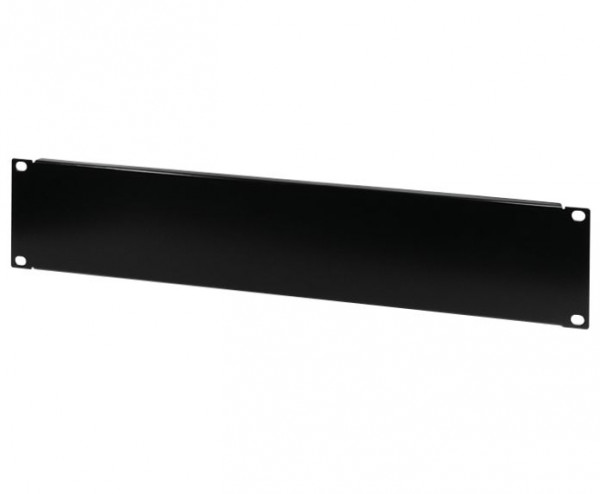 Blind-Panel/Blindabdeckung, 48,3 cm, 2 HE robustes Stahlblech 1,2 mm, schwarz