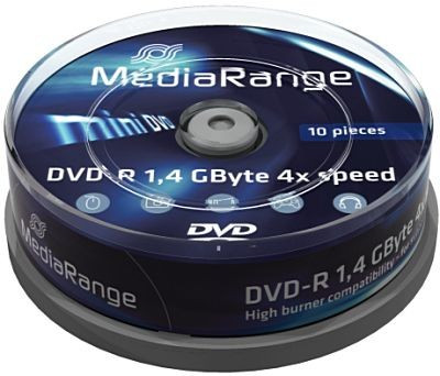DVD-R Mediarange Mini 10er Spindel Rohling 1.4 GB, 4x