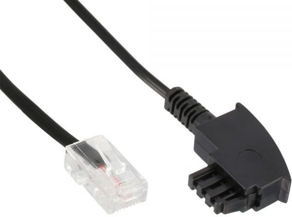 TAE-F Kabel für DSL Router 2m (LAN-Buchse) TAE-F-Stecker an RJ45 8P2C