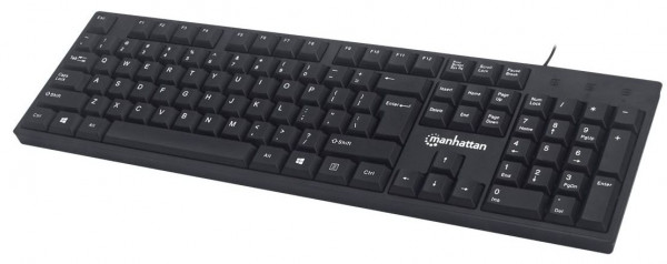 Tastatur Manhatten 104 Tasten USB kabelgebunden, Kabellänge 1.5 m