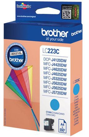 Tinte Brother LC-223C Cyan für ca. 550 Seiten bei 5% Deckung