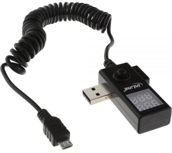 USB-Tester & Ladekabel Mini Multimeter + 1m Micro-USB-Kabel mit LED Anzeige für Volt und Ampere