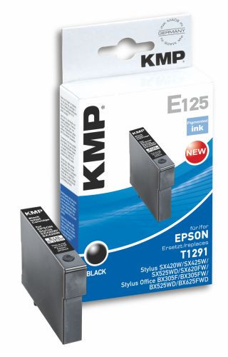 Tinte Epson Stylus SX420W/SX425W kompatibel KMP E125 black, 11,2 ml, oem 1617,0001