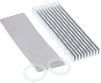 Kühlkörper für m.2 SSDs Inline Silber Solid State Drive Passivkühlkörper aus Aluminum